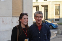 Il regista documentarista Silvio Da Rin con Roberta Casula, addetta al cerimoniale del Festival
